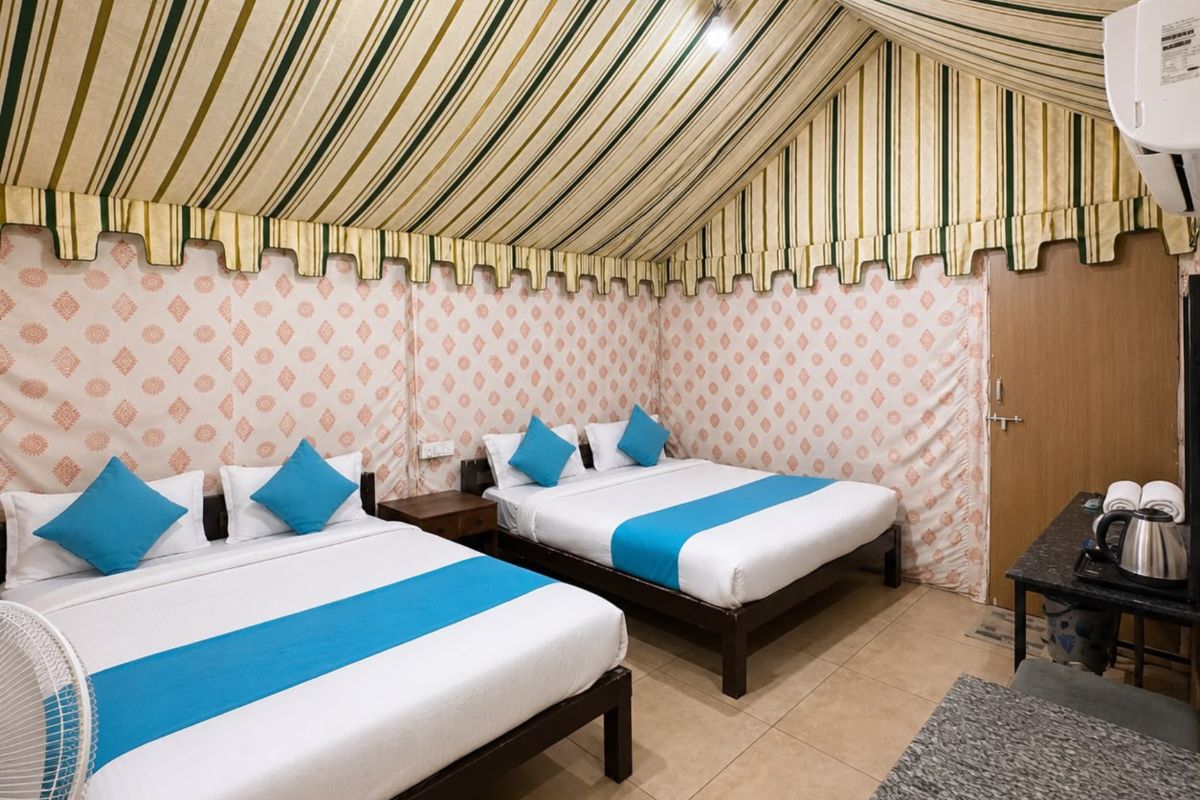 tent stay near statue of unity kevadia